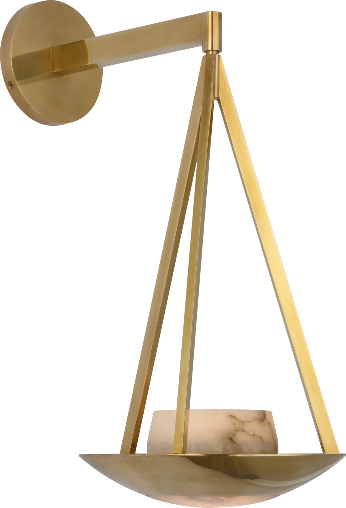 Divina 19" Floating Bowl Vägglampa — Visual Comfort — Soft Brass / Utan ljuskälla detaljbild