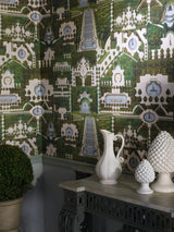 Domaine Royal room setting — Pierre Frey wallpaper