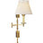 Antique-Burnished Brass with Silk Crown Shade