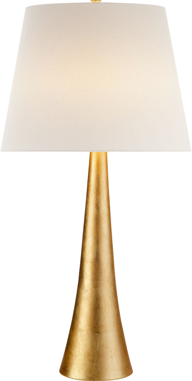 Dover Bordslampa — Visual Comfort — Gild with Linen Shade