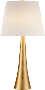 Dover Bordslampa — Visual Comfort — Gild with Linen Shade