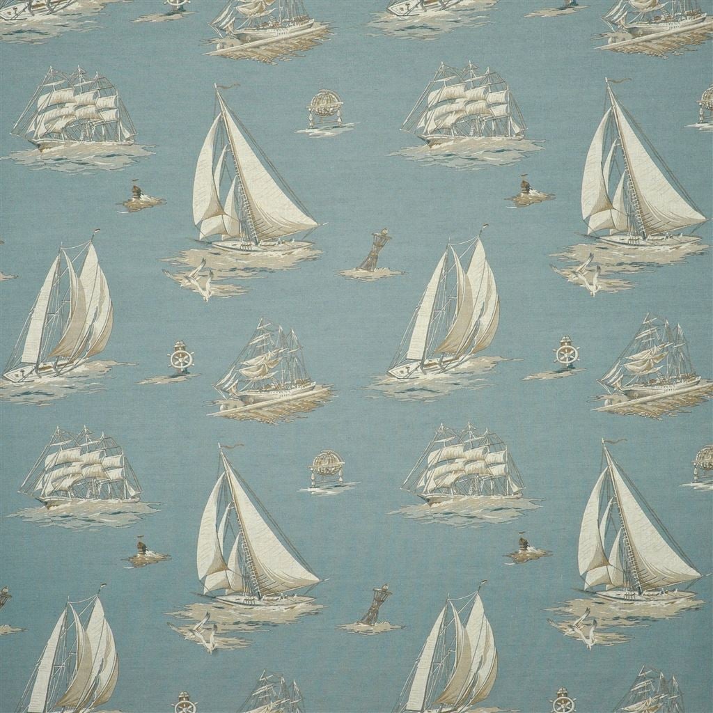Down Easter Boats Mist — Ralph Lauren Home tyg