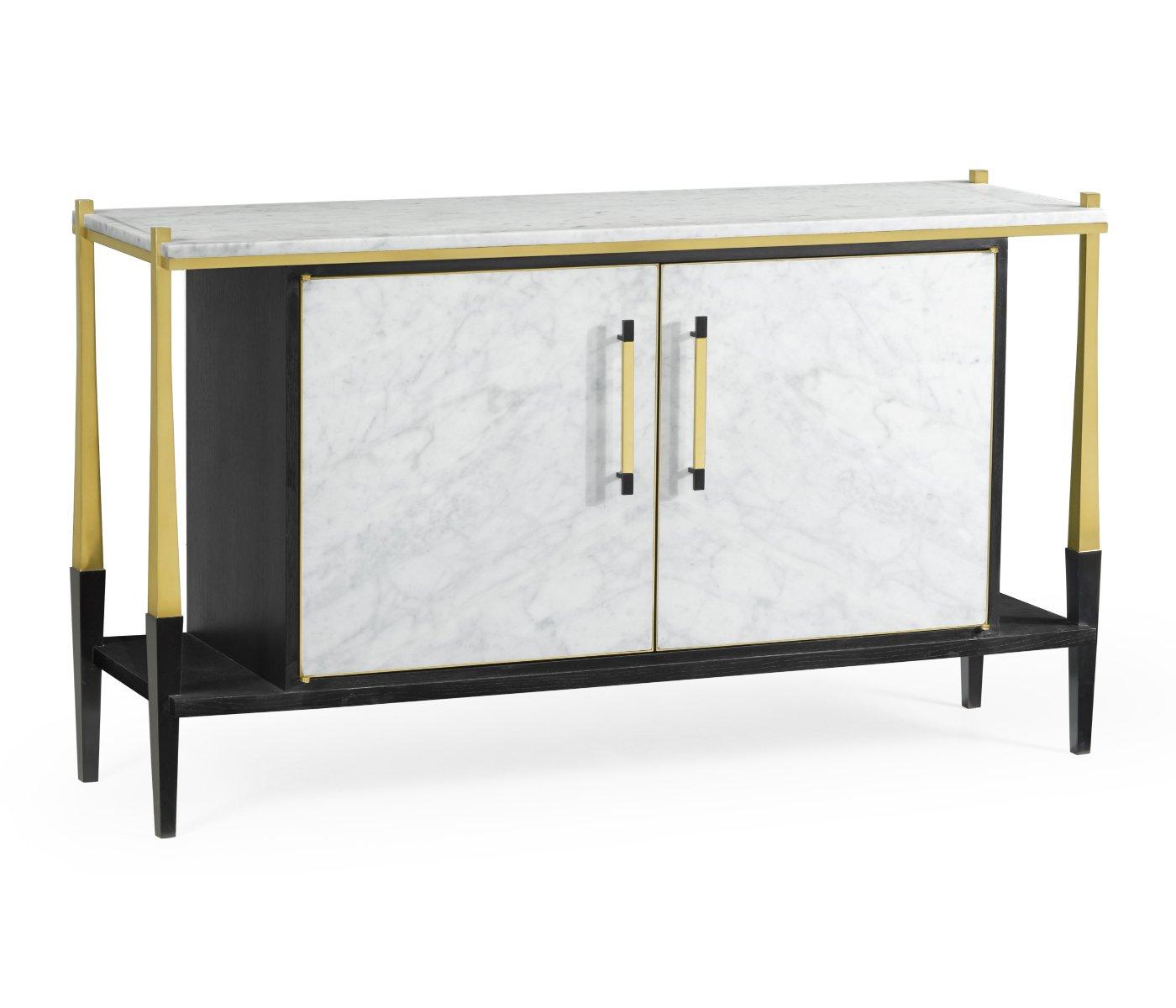 Sideboard in Marble & Ebonised Oak