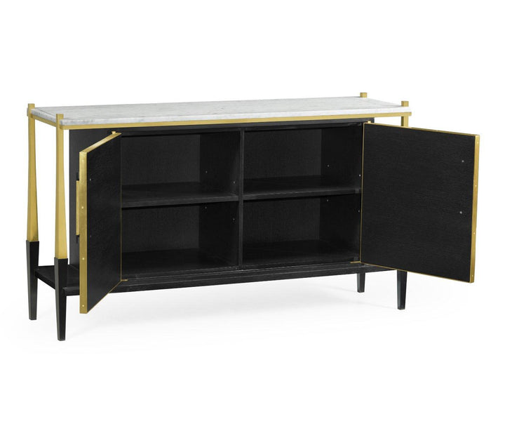 Sideboard in Marble & Ebonised Oak