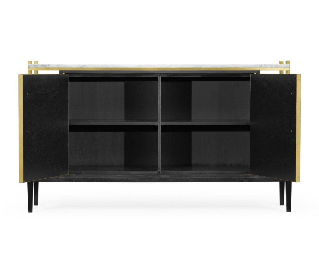 Sideboard in Marble & Ebonised Oak