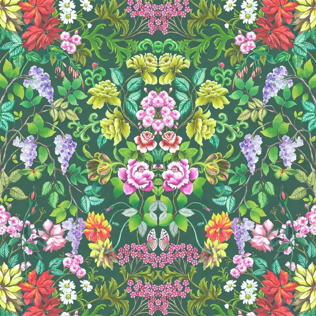 Eleonora Velours Viridian — Designers Guild tapet