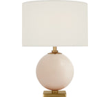 Elsie 12" Cordless Bordslampa — kate spade new york for Visual Comfort & Co. — Blush with Linen Shade