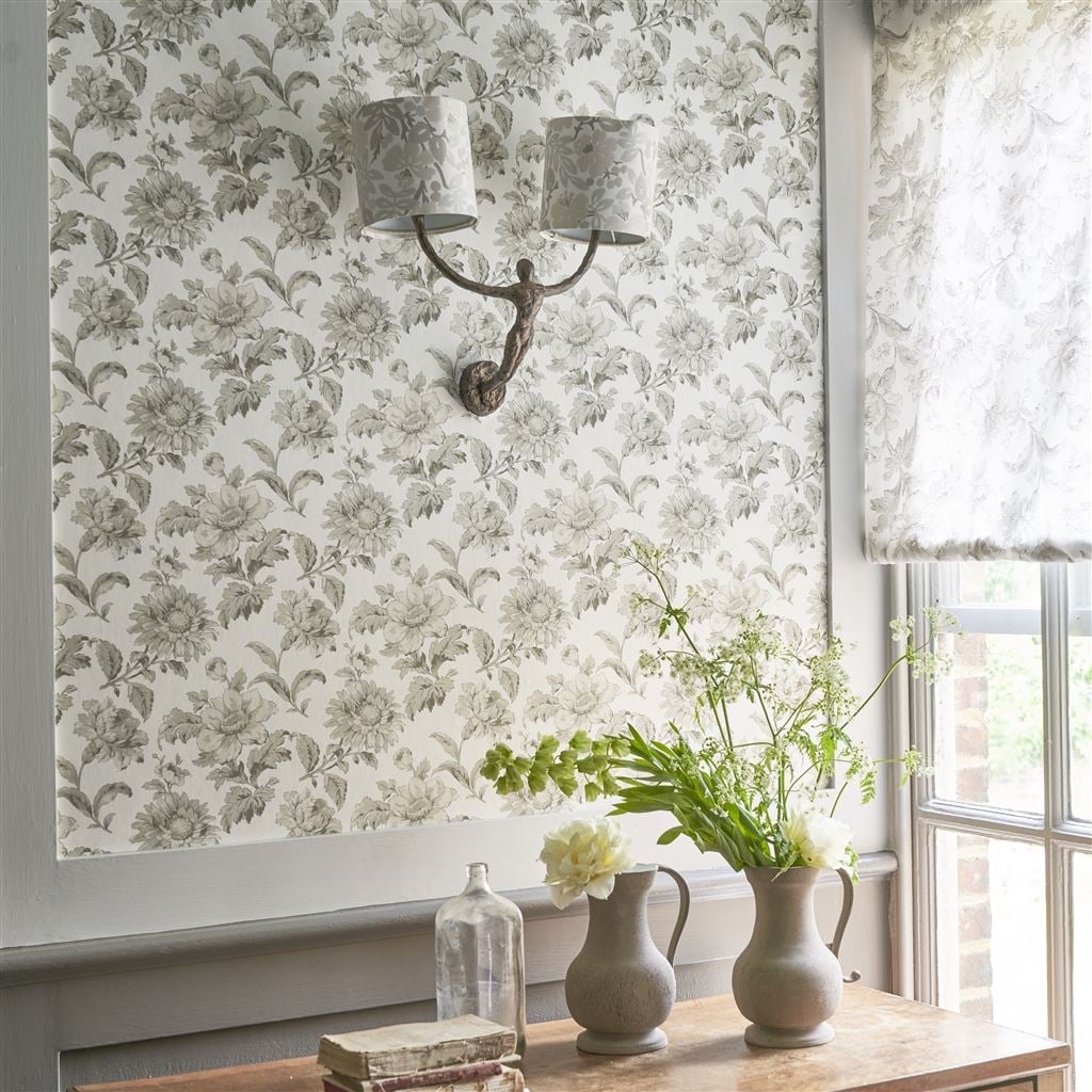 English Garden Floral Tapet — Designers Guild i miljö