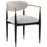 Soho Dining Chair in Ebony and Brass Finish - Keiichi