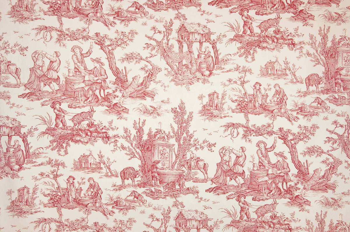 Satin Coutances Positif Rouge — Pierre Frey -kangas