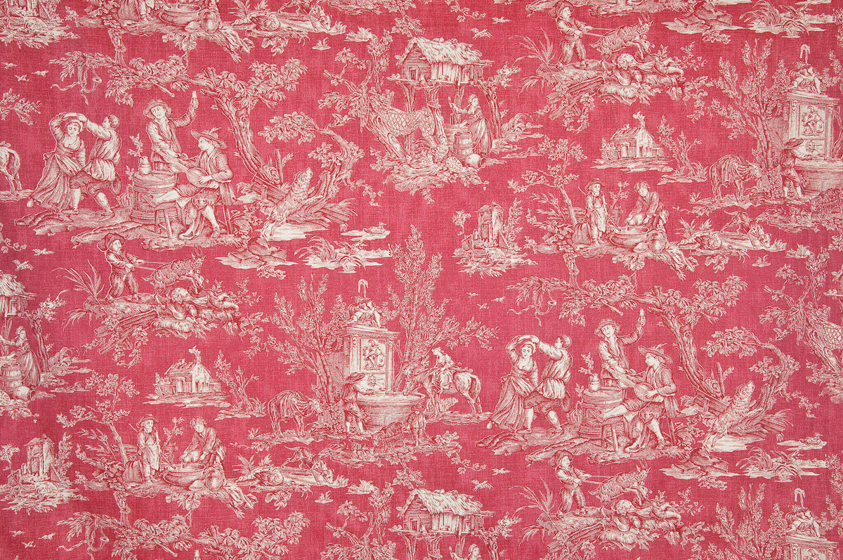 Satin Coutances Negatif Rouge — Pierre Frey fabric