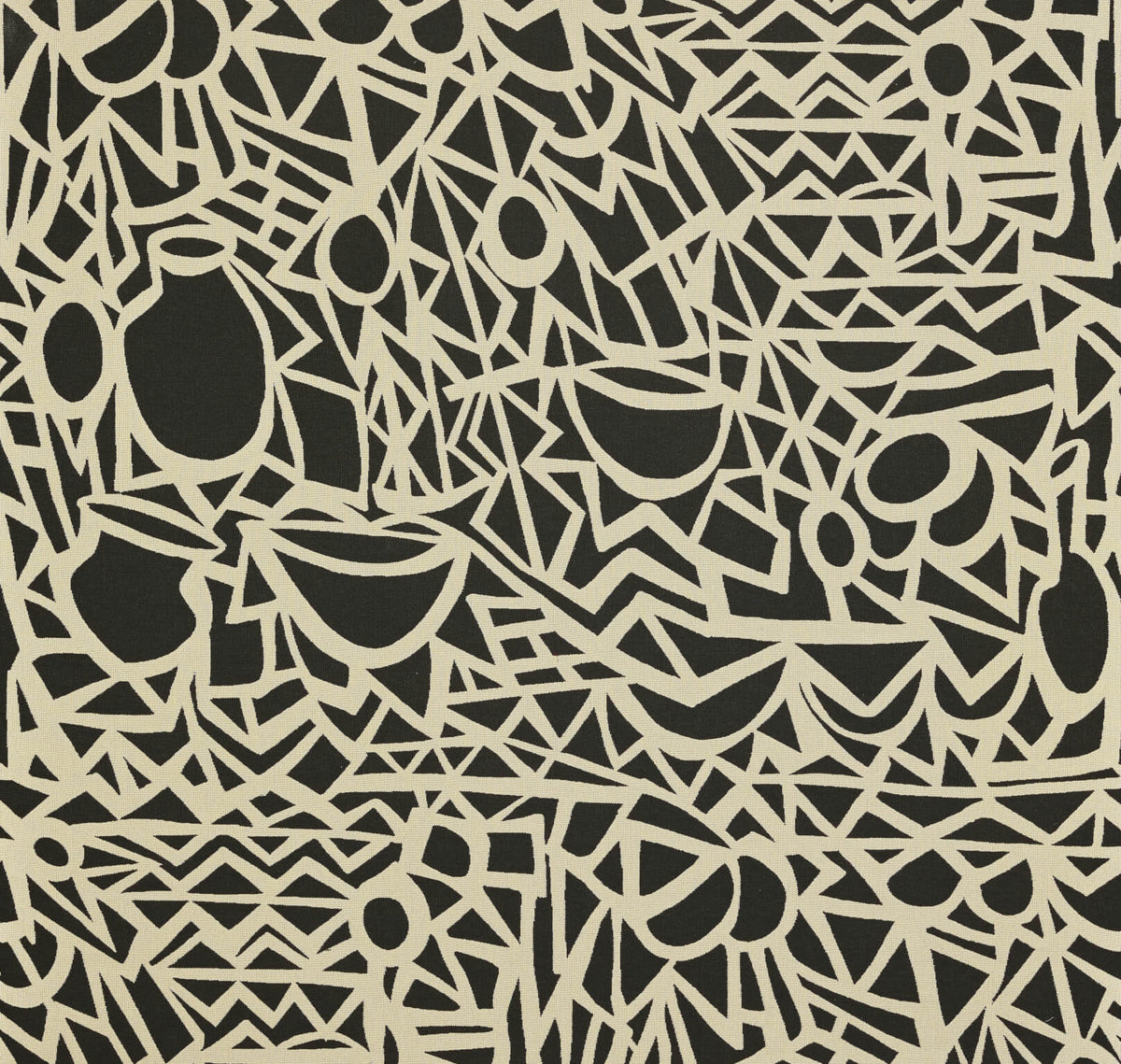 Moucharabieh Noir/lin — Pierre Frey fabric