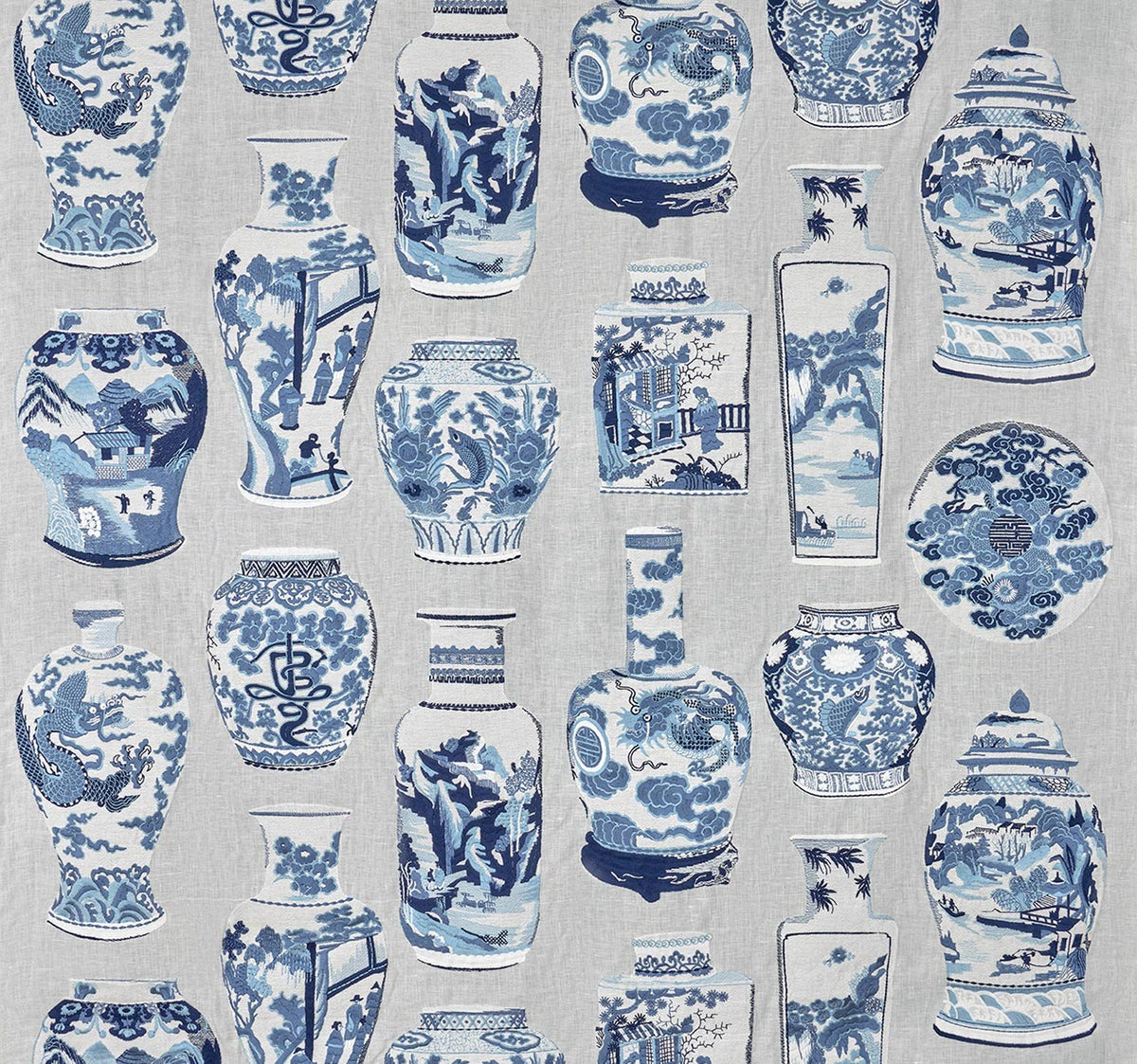 Qinghua Blue porcelain — Pierre Frey fabric
