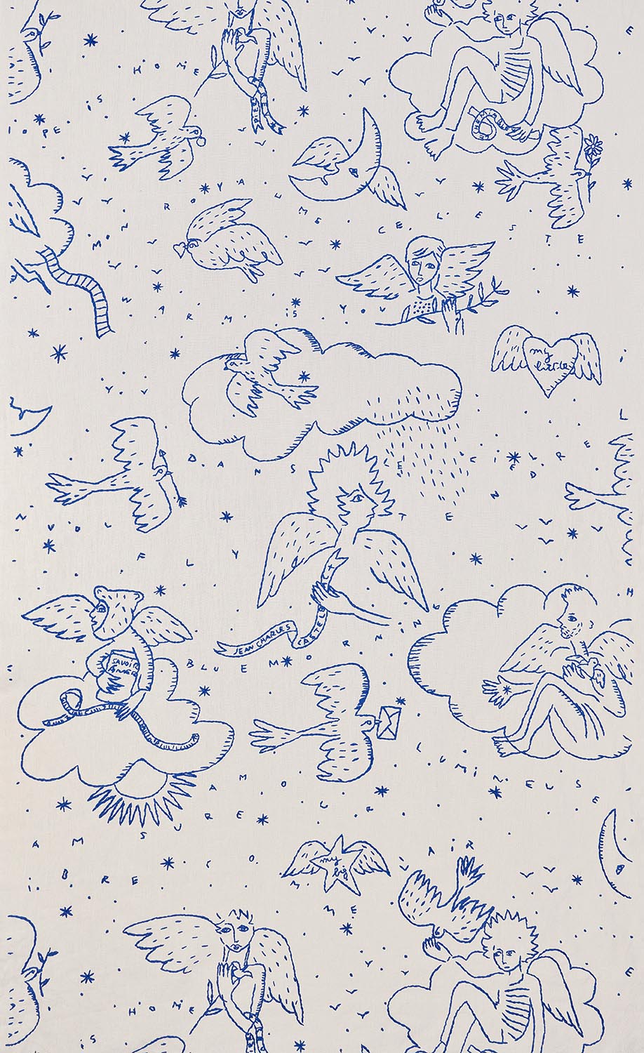Le Monde Parall’aile BLEU — Pierre Frey stof
