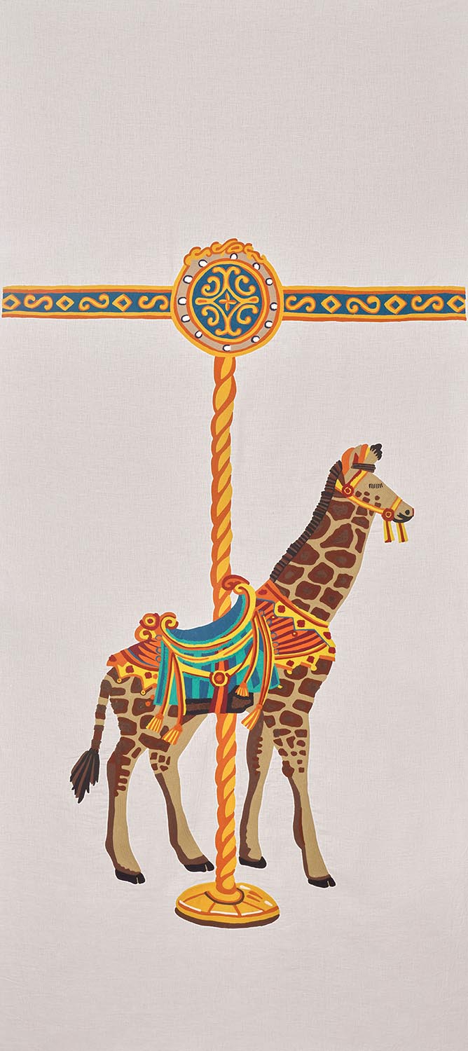 La Girafe du Carrousel MULTICOLORE — Pierre Frey fabric