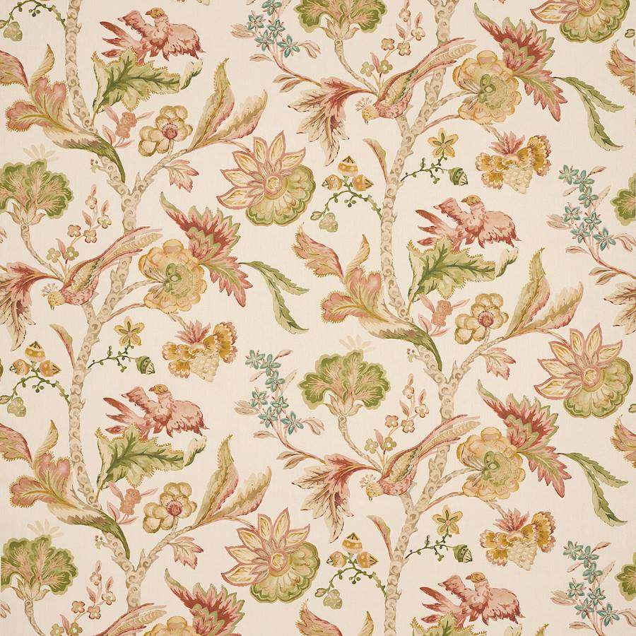 Belvedere Tomato/Olive — Colefax & Fowler tyg