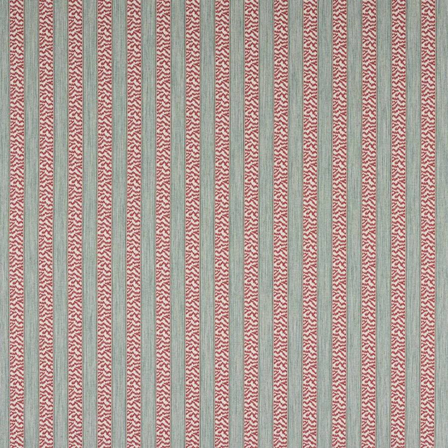 Tilney Stripe Red/Green — Colefax & Fowler tyg