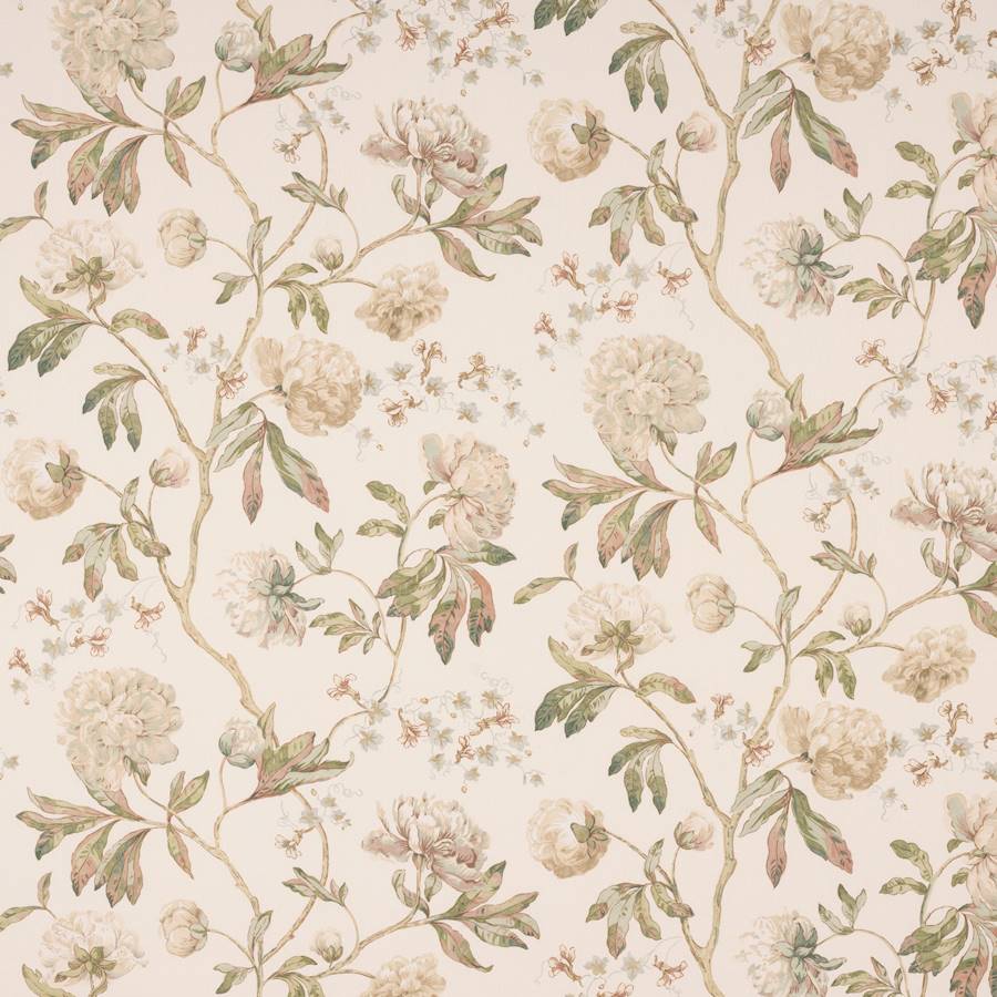 Alloway Ivory/Green — Colefax & Fowler tyg