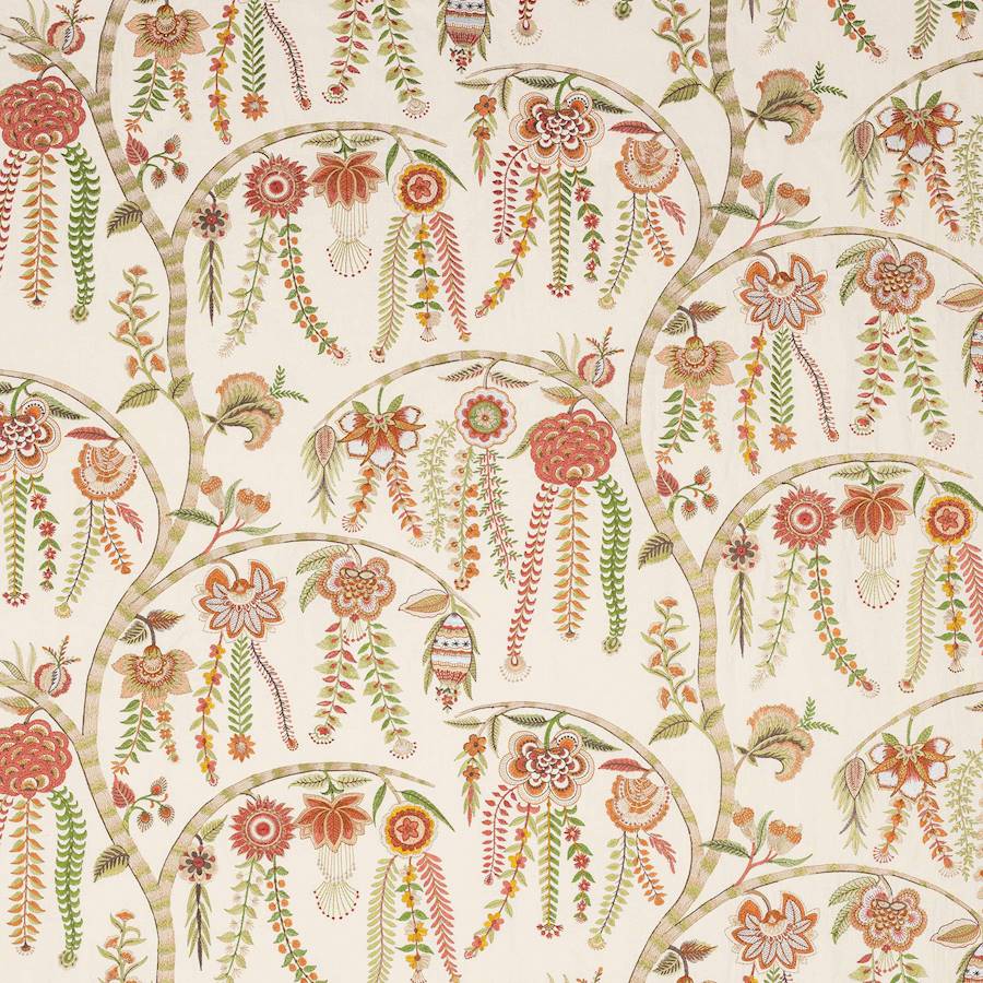 Alvita Red/Green — Colefax & Fowler tyg
