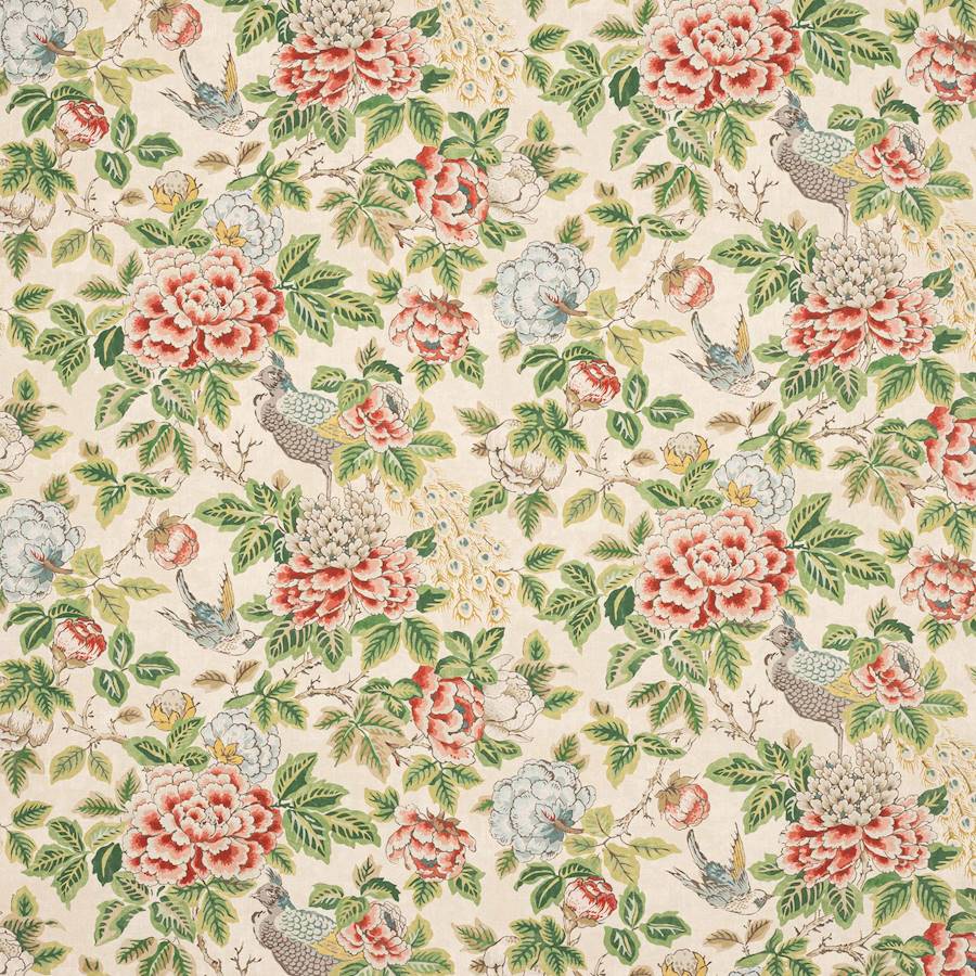 Chilgrove Pink/Green — Colefax & Fowler tyg