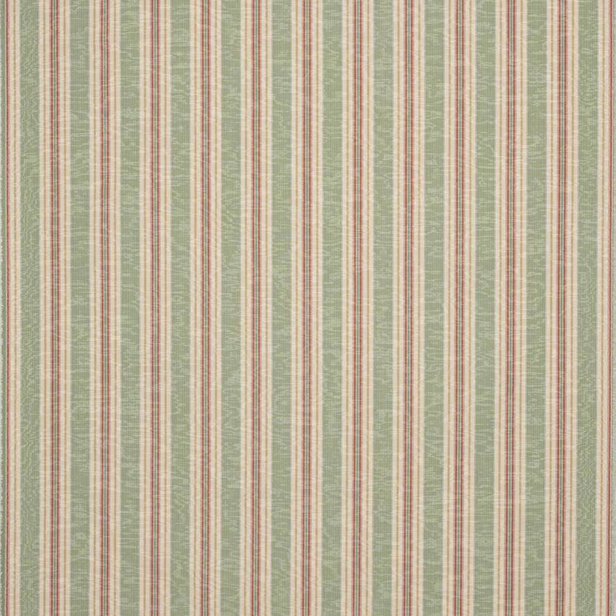 Drayton Stripe Green/Red — Colefax & Fowler tyg