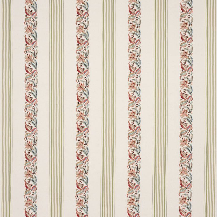Chesham Red/Green — Colefax & Fowler tyg