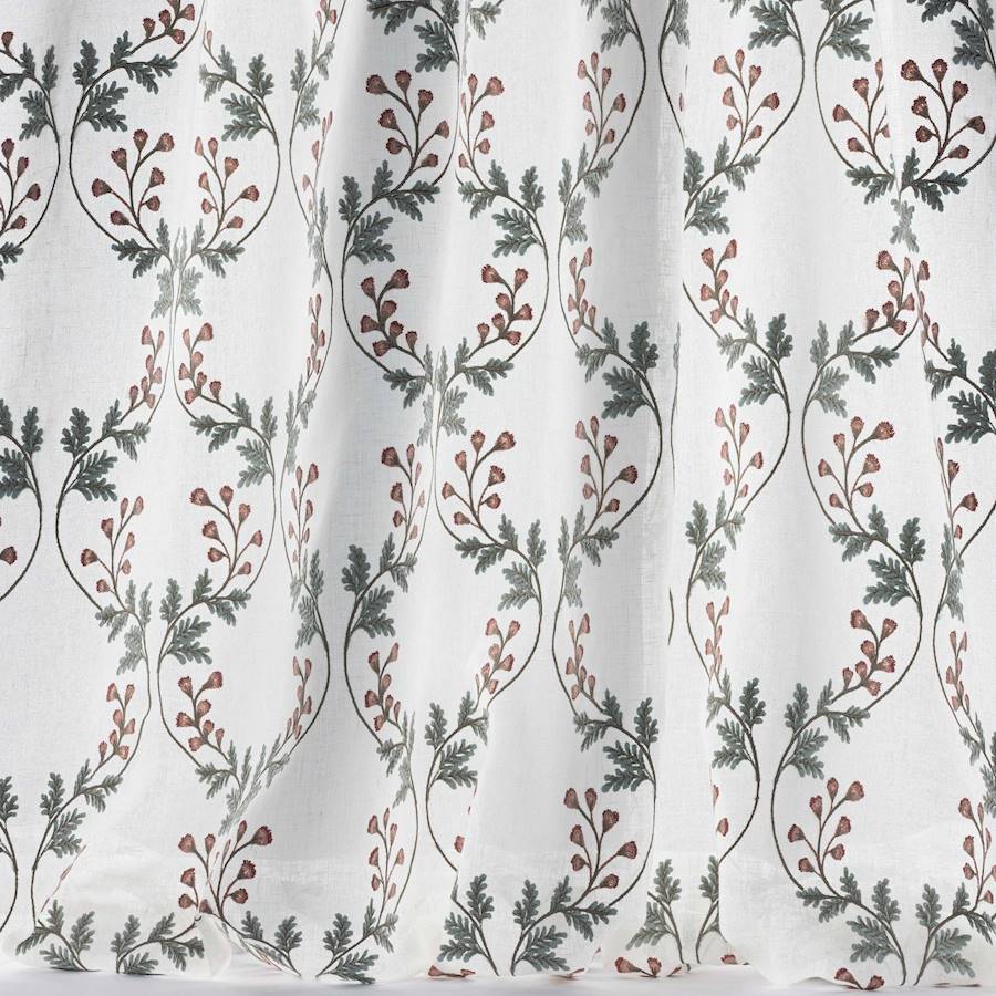 Georgia Sheer Pink/Old Blue — Colefax & Fowler tyg