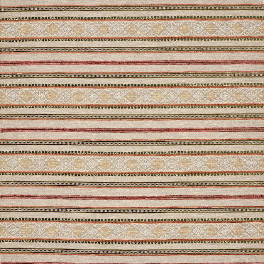 Sylvestra Red/Green — Colefax & Fowler tyg