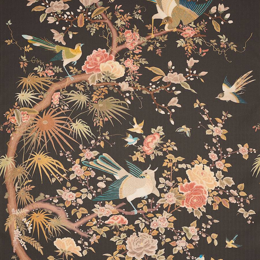 Belmont Trail Black — Colefax & Fowler tyg
