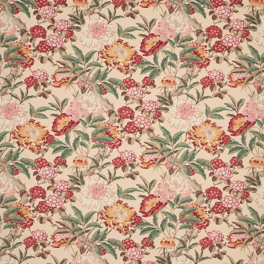 Pendine Red/Forest — Colefax & Fowler tyg