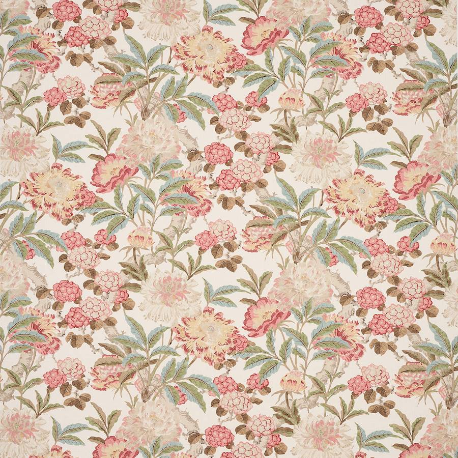 Pendine Pink/Green — Colefax & Fowler tyg