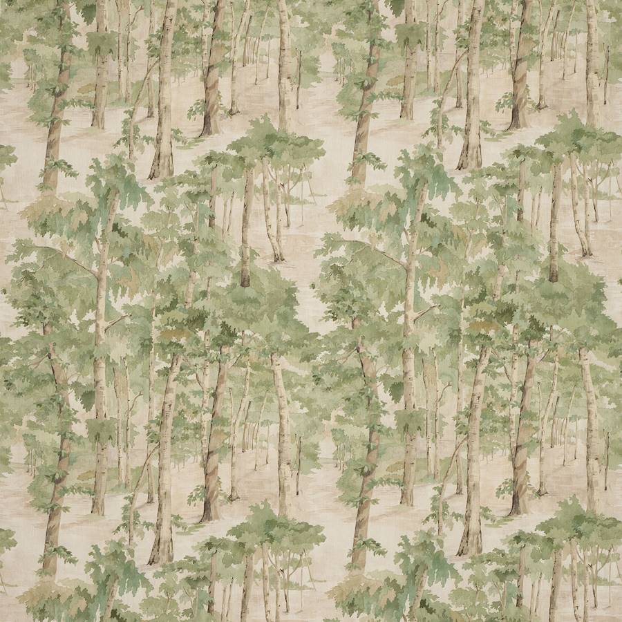 Birchwood Leaf Green — Colefax & Fowler tyg