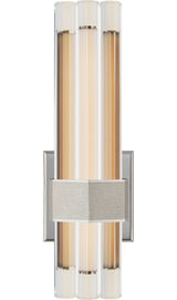 Fascio 14" Asymmetric -seinävalaisin — Lauren Rottet for Visual Comfort & Co. — Polished Nickel with Crystal