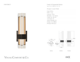 Fascio 14" Asymmetric -seinävalaisin — Lauren Rottet for Visual Comfort & Co. mittapiirros