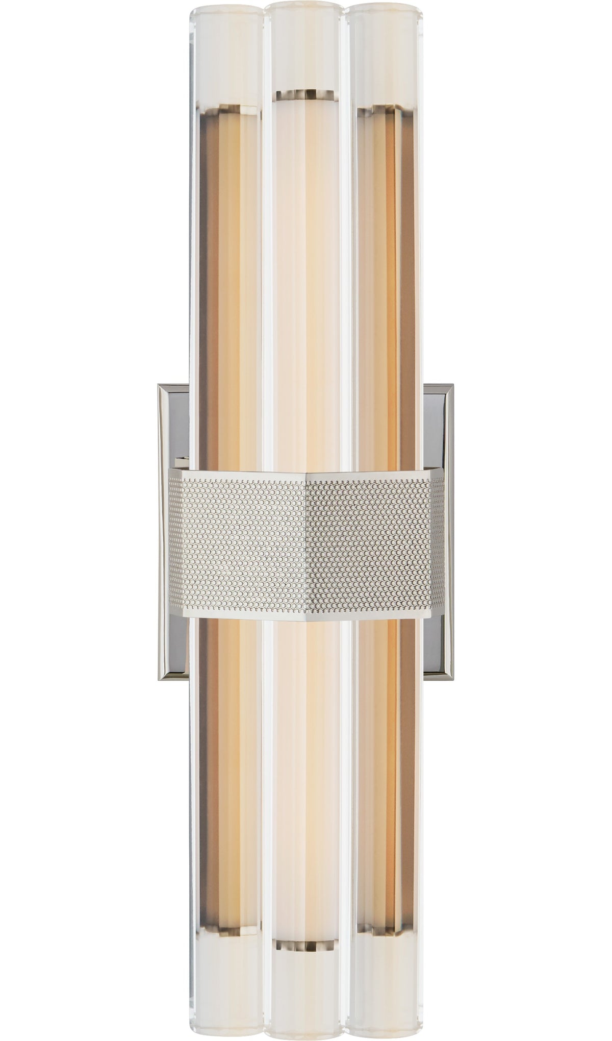 Fascio 14" Vägglampa — Lauren Rottet for Visual Comfort & Co. — Polished Nickel with Crystal