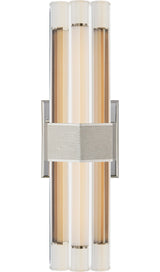 Fascio 14" Vägglampa — Lauren Rottet for Visual Comfort & Co. — Polished Nickel with Crystal