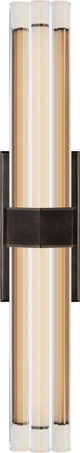 Fascio 24" Vägglampa — Lauren Rottet for Visual Comfort & Co. — Bronze with Crystal