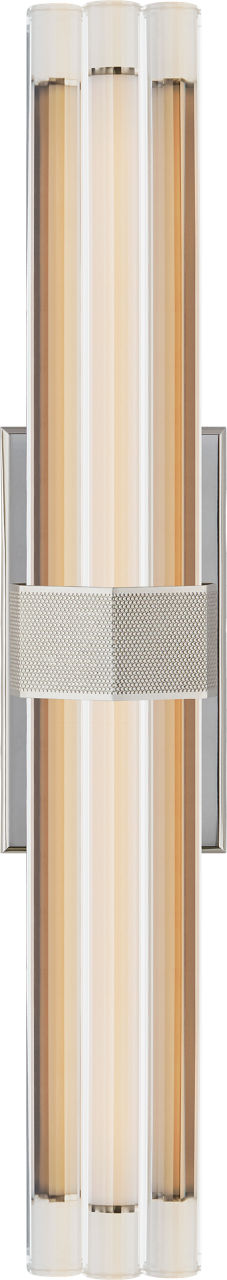 Fascio 24" Vägglampa — Lauren Rottet for Visual Comfort & Co. — Polished Nickel with Crystal