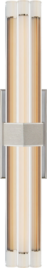 Fascio 24" Vägglampa — Lauren Rottet for Visual Comfort & Co. — Polished Nickel with Crystal