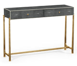 1930s Console Table in Gilded Anthracite Shagreen