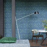 Fioravanti Cobalt Tapet — Designers Guild i miljö
