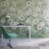 Fleur Blanche Eau de Nil Tapet — Designers Guild i miljö
