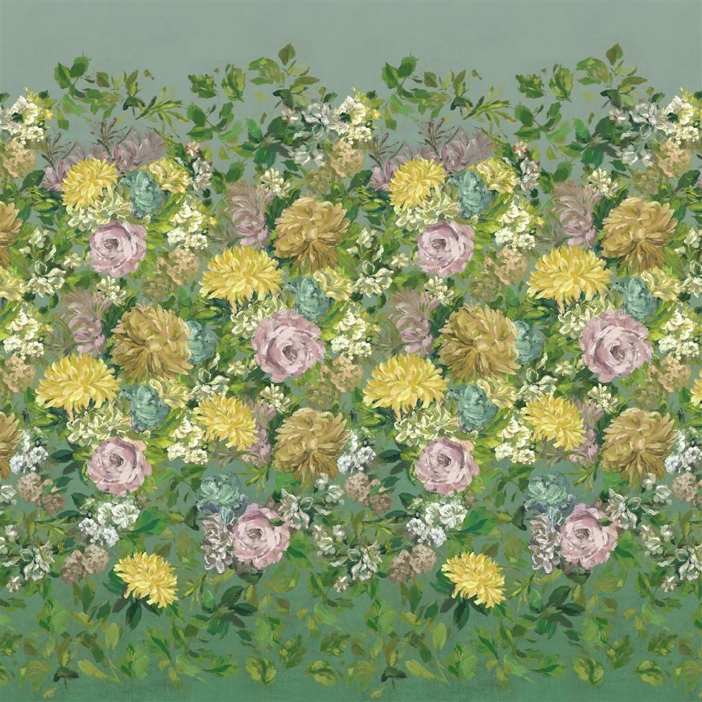 Fleur D Artistes Vintage Green — Designers Guild tapet