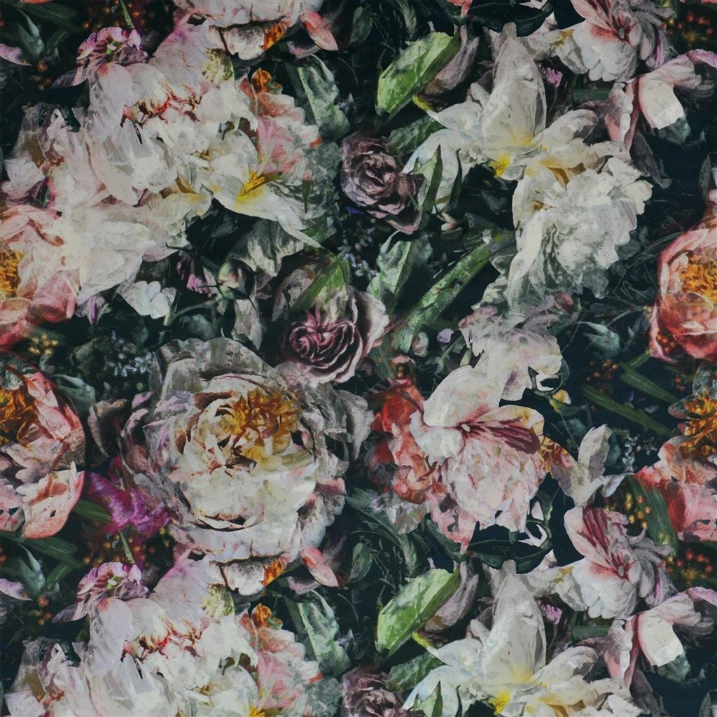 Fleur De Nuit Noir — Designers Guild tyg