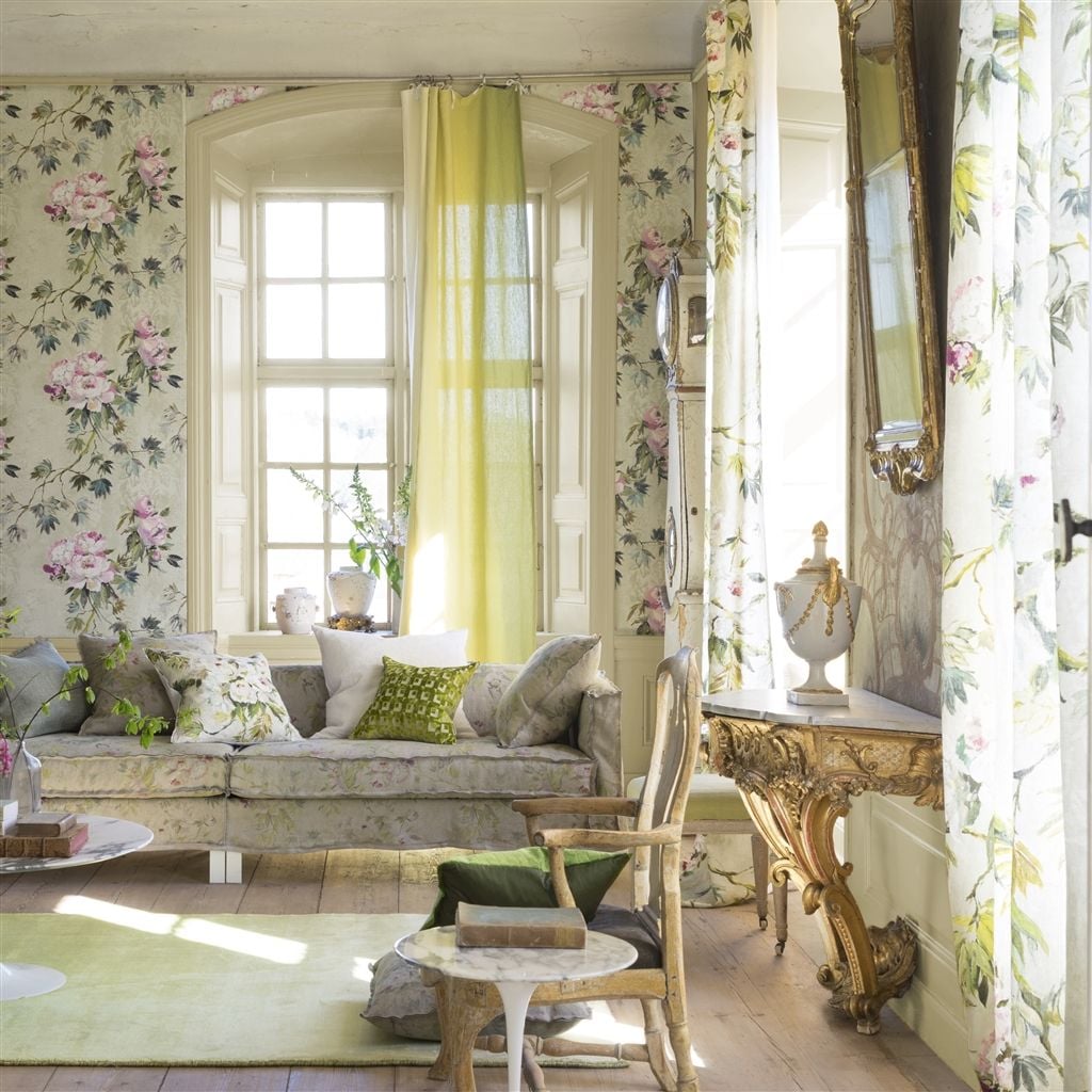 Floreale Grande Tyg — Designers Guild i miljö