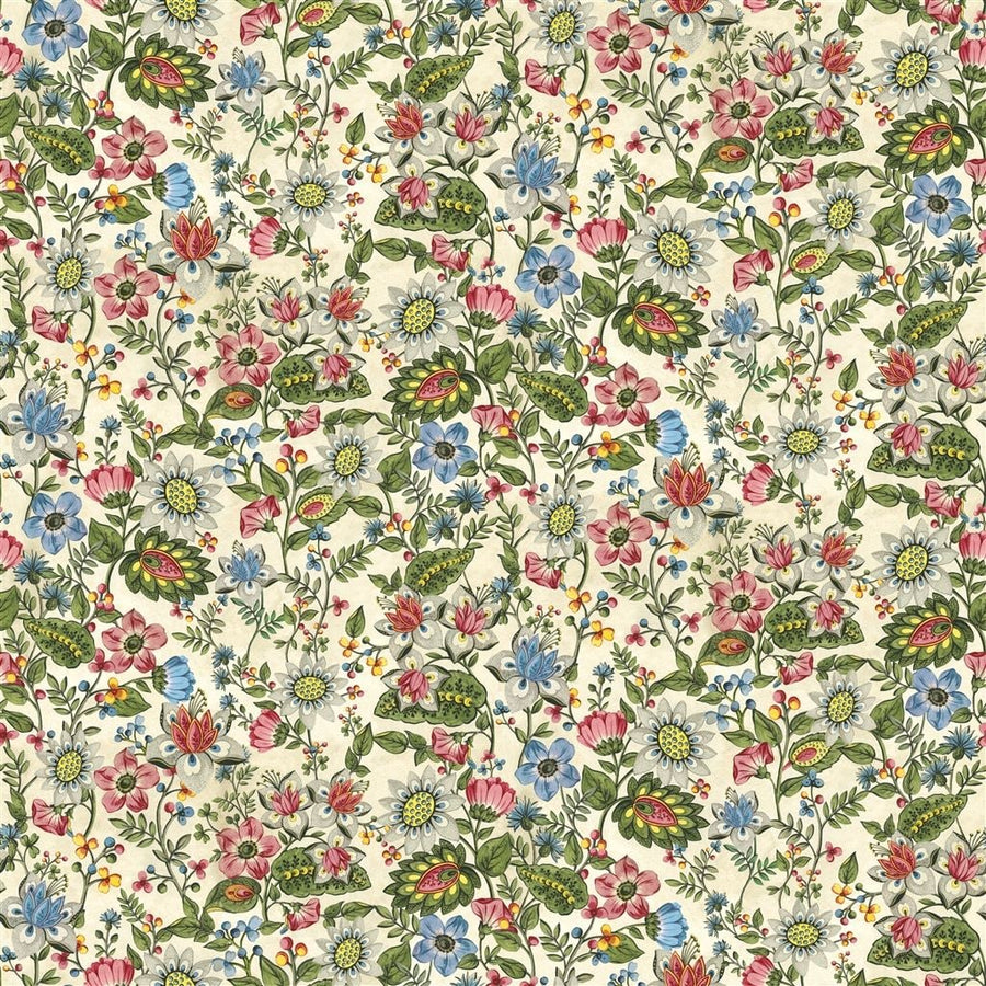 Folk Flower Tyg