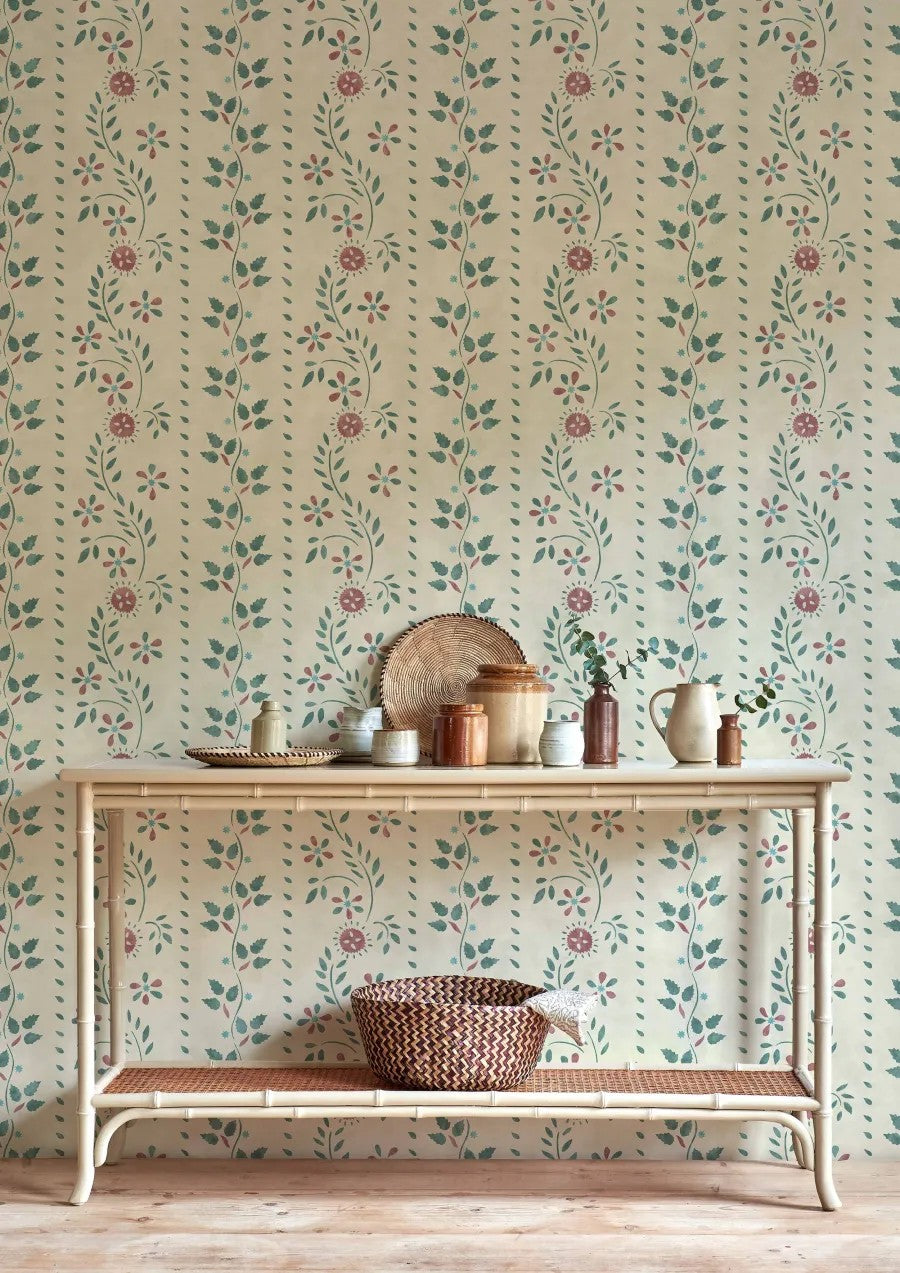 Folklore Teal Berry — Lewis & Wood tapet