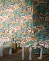 Foret d’Eden room setting — Pierre Frey wallpaper