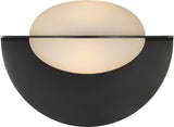 Fosse 9" Invertable Oval Wall Light — Kelly Wearstler for Visual Comfort & Co. — Bronze with Alabaster
