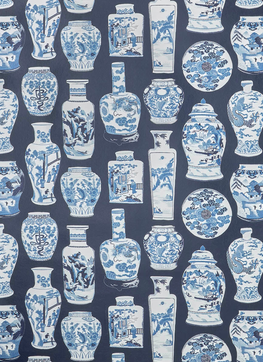 Qinghua Petit Indigo — Pierre Frey wallpaper